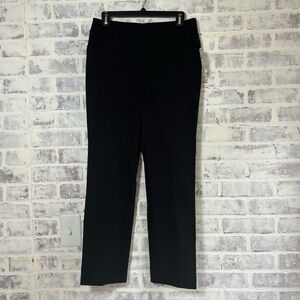 Talbots Petites Pants Women Size 10P Black Slimming Stretch Straight Leg Career